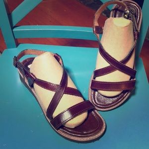 Burgundy/Brown Sandals